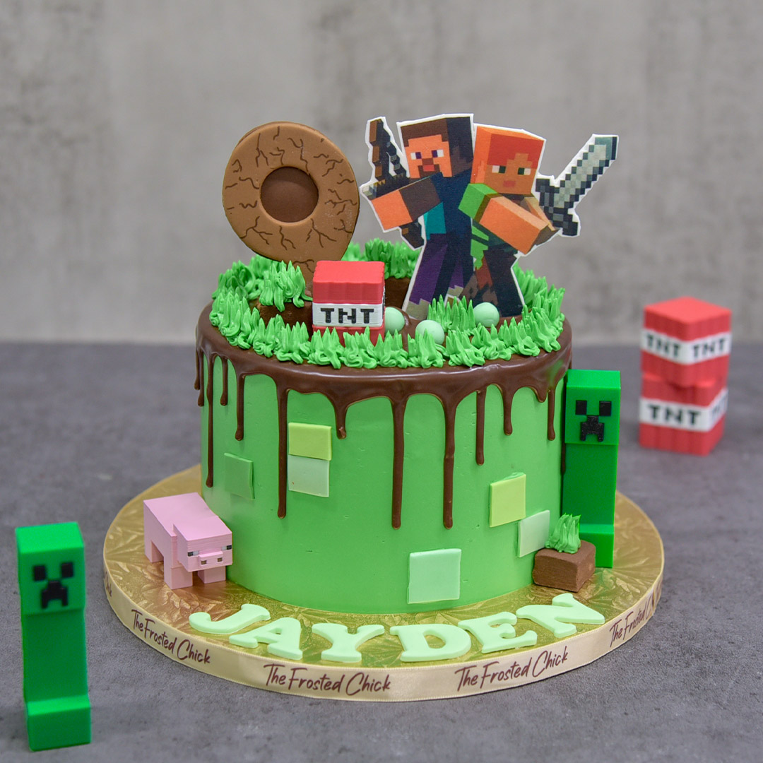 minecraft drip cake 3d printed toppers