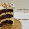 Skippy chocolate banana buttercream cake slice